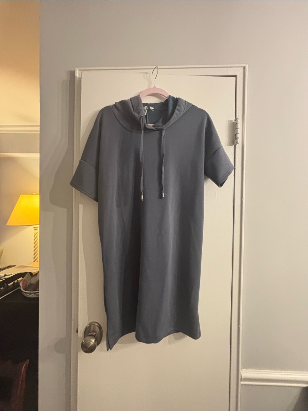 Cable & Gauge Loft Slate grey  Hoodie short sleeve Dress swim coverup